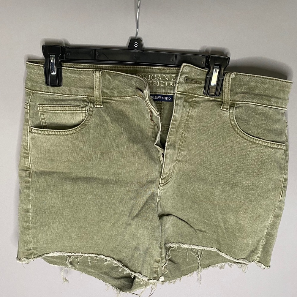 Green denim American Eagle shorts